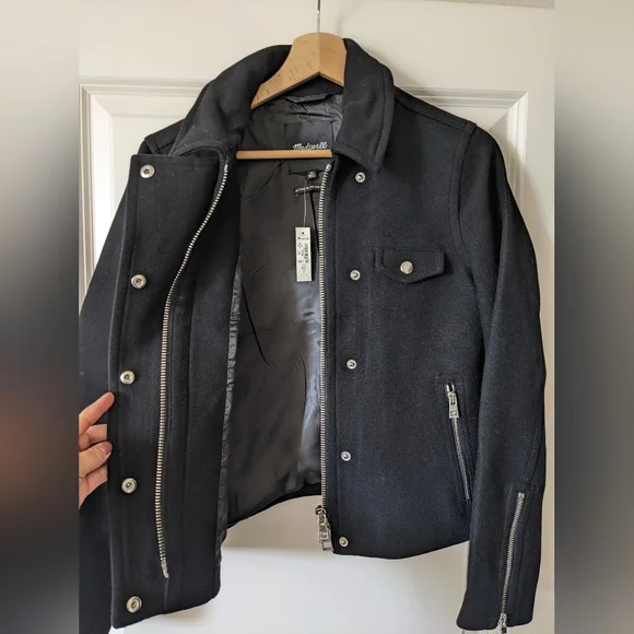 New Madewell Sherpa Collar Zip Jacket - Picture 3 of 8